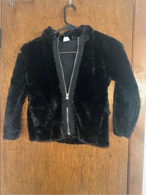 Black fur jacket